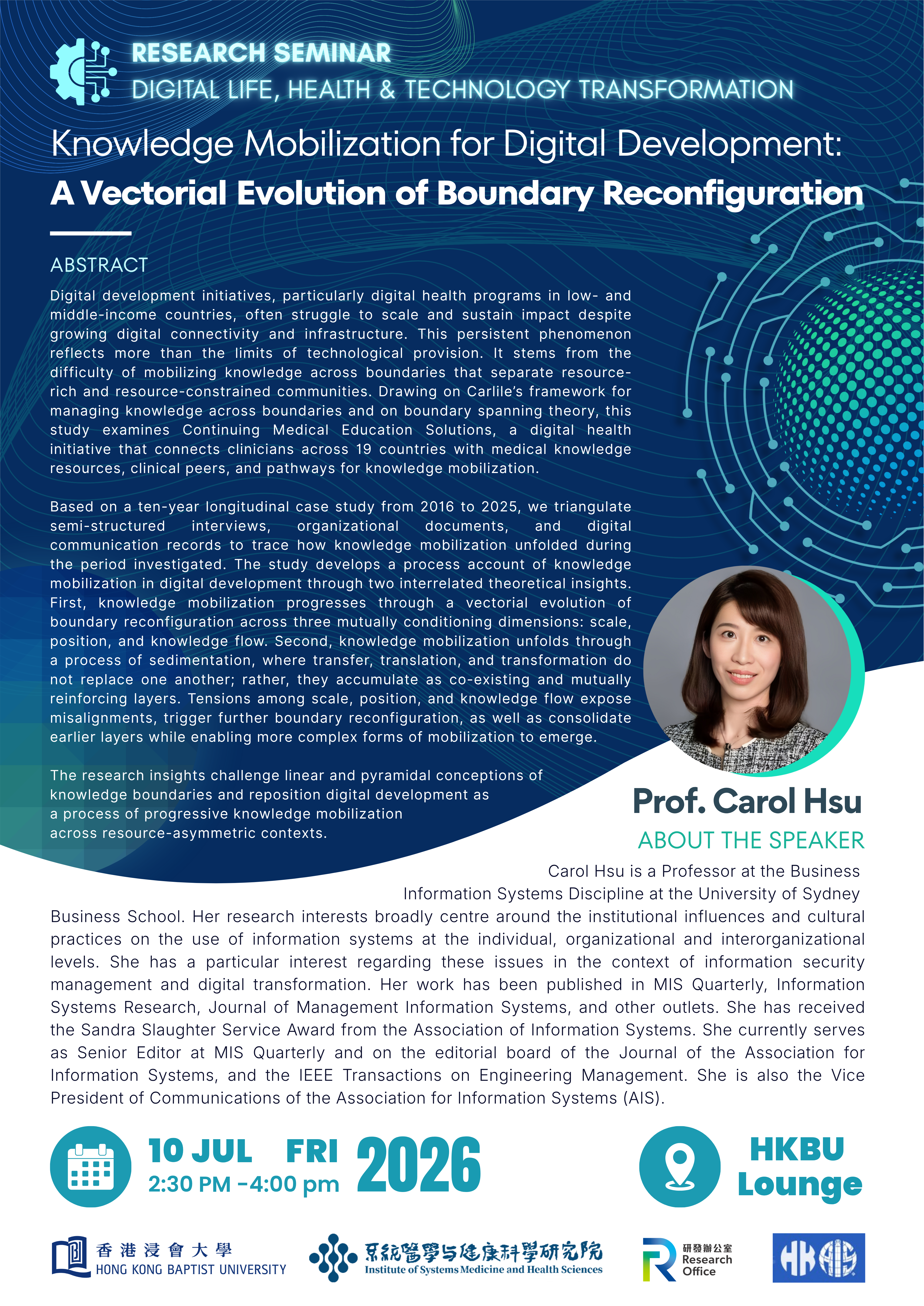 Research Seminar - Digital Life, Health & Technology Transformation